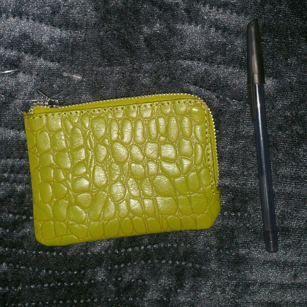 Free People Leather Wallet Coin Purse Zipper